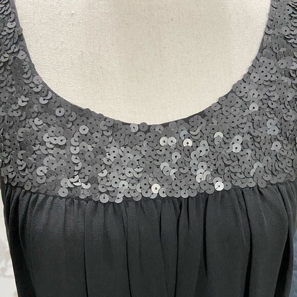 Theory Little Black Dress 100% Silk Lined Short Party Dress Arleigh Size 4 - Picture 4 of 5